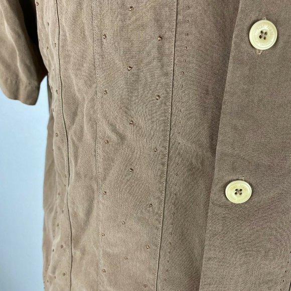 Nat Nast Mens L American Fit Silk Button Down - Picture 3 of 10